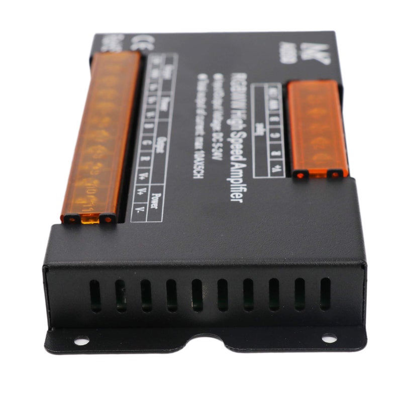 LEDENET مضخم عالي السرعة 5 قنوات LEDENET 50A 12V 24V مكرر إشارة البيانات 5CH هيكل ألمنيوم لأضواء شريط RGBCCT RGBW - Image 4